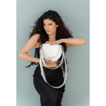 Women's leather bag Mandy white