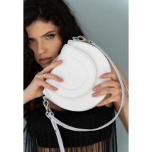 Women's leather bag Mandy white