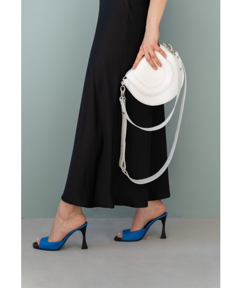 Women's leather bag Mandy white