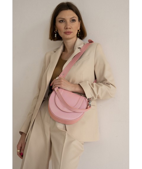 Women's leather bag Mandy pink