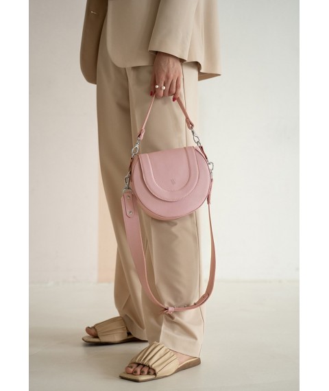 Women's leather bag Mandy pink