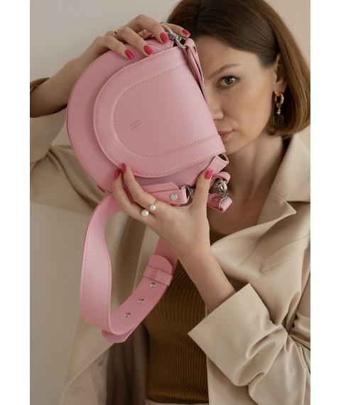 Women's leather bag Mandy pink