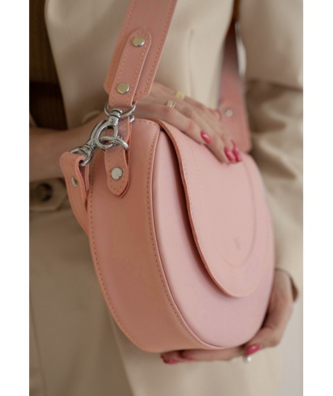 Women's leather bag Mandy pink