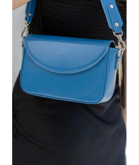 Жіноча шкіряна сумка Molly яскраво-синя