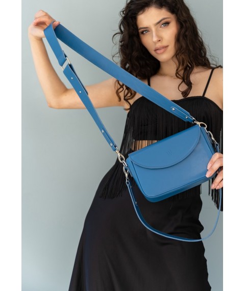 Women's leather bag Molly bright blue