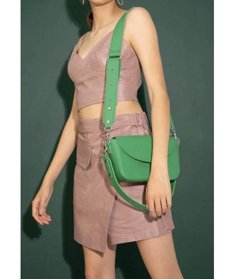 Women's leather bag Molly green