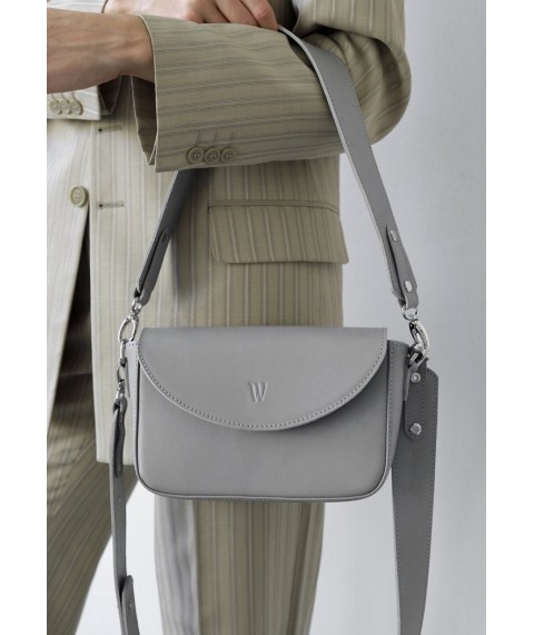 Women's leather bag Molly gray