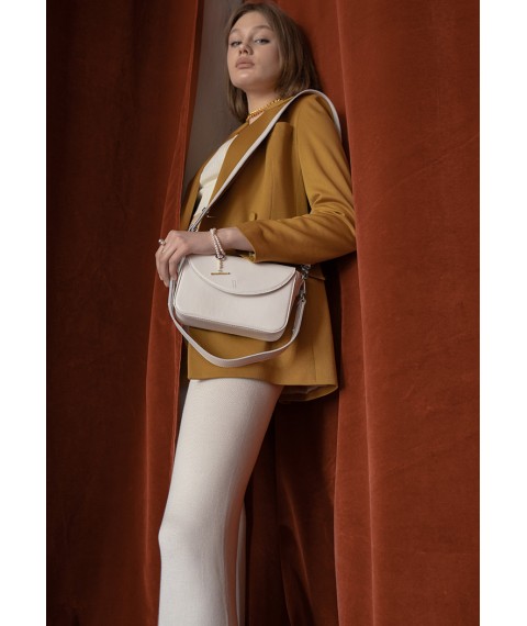 Women's leather bag Molly white