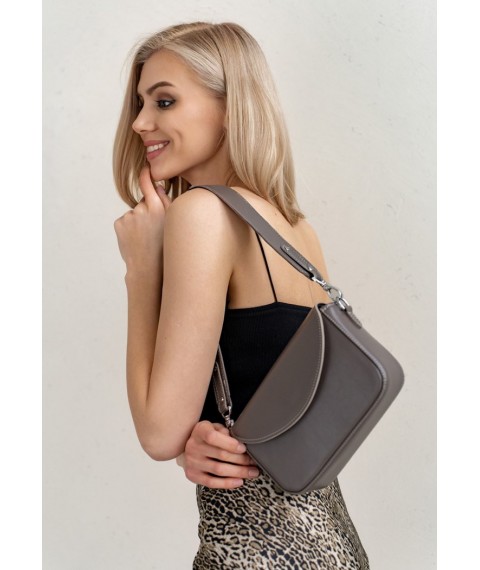 Women's leather bag Molly dark beige (mocha)