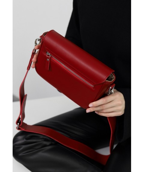 Women's leather bag Molly red