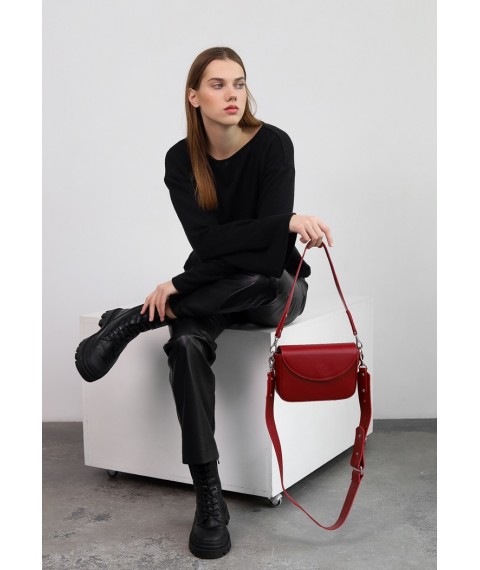 Women's leather bag Molly red