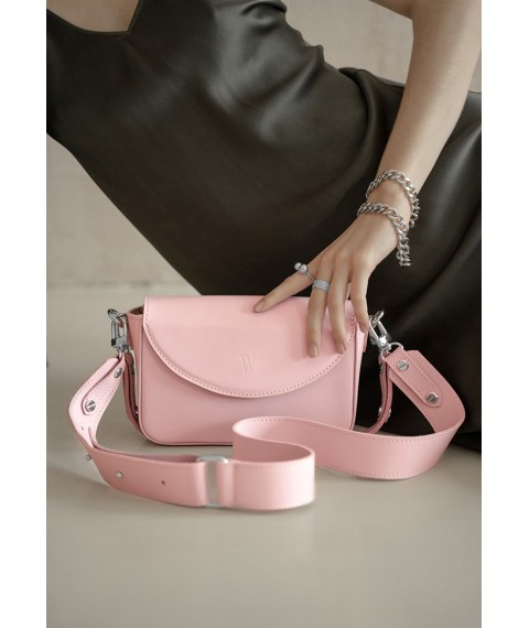 Женская кожаная сумка Molly розовая