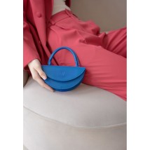 Женская кожаная мини-сумка Сhris micro ярко-синяя