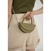 Жіноча шкіряна міні-сумка Сhris micro оливкова