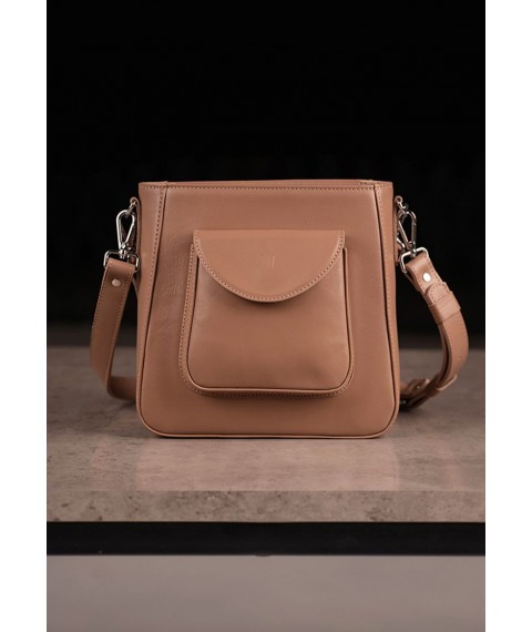 Women's leather bag Stella caramel crust