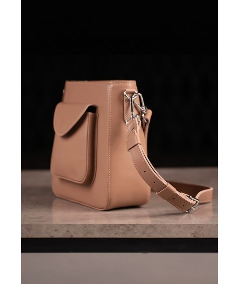 Women's leather bag Stella caramel crust