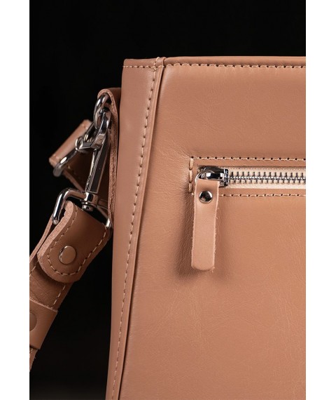 Women's leather bag Stella caramel crust