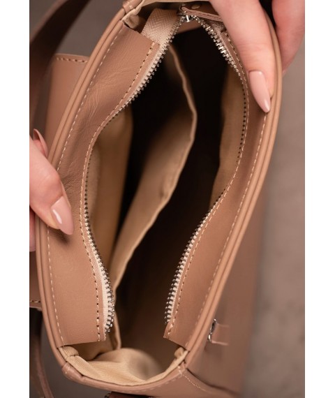 Women's leather bag Stella caramel crust