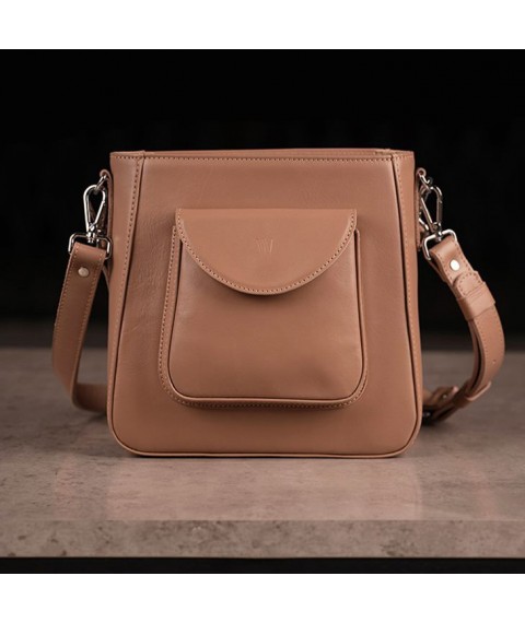 Women's leather bag Stella caramel crust
