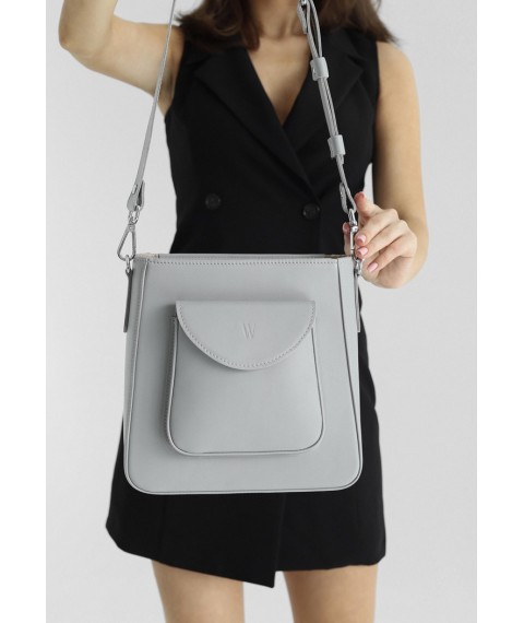 Women's leather bag Stella gray