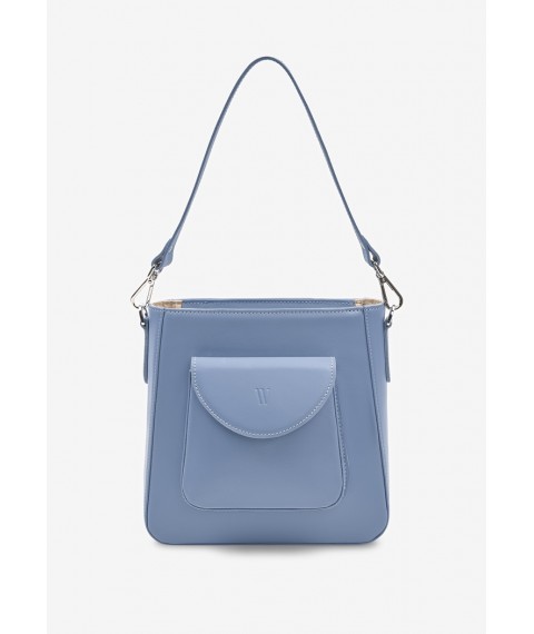 Женская кожаная сумка Stella голубая