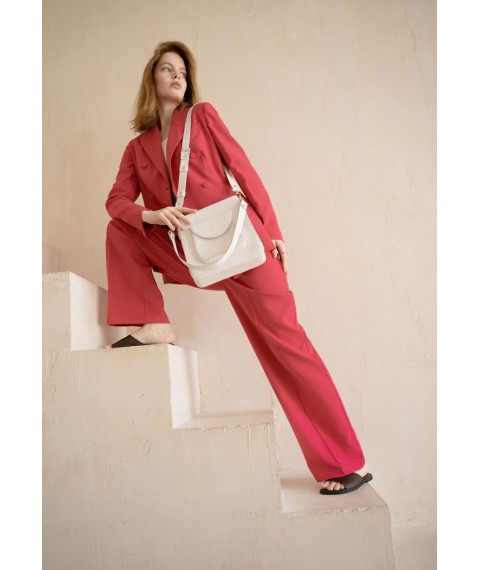 Women's leather bag Stella white