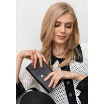 Кожаный кошелек Smart Wallet черный краст
