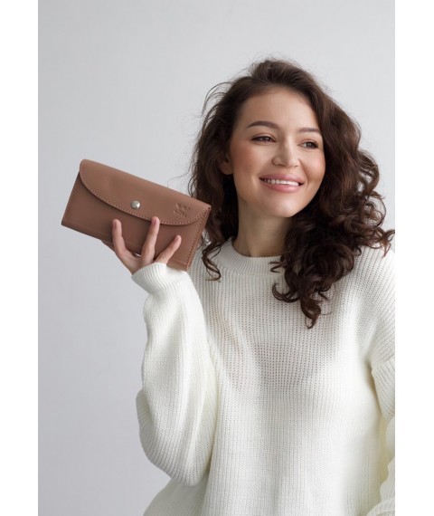 Шкіряний гаманець Smart Wallet карамель краст