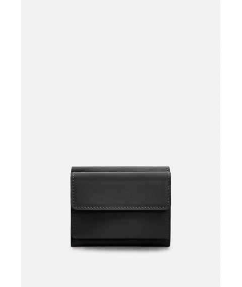 Trinity leather wallet black crust