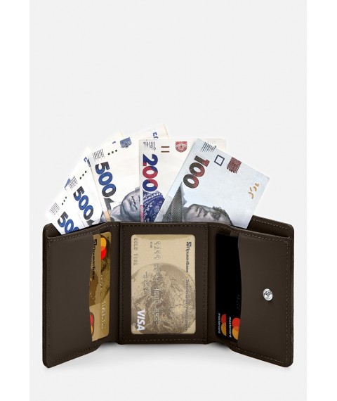 Trinity leather wallet chocolate crust