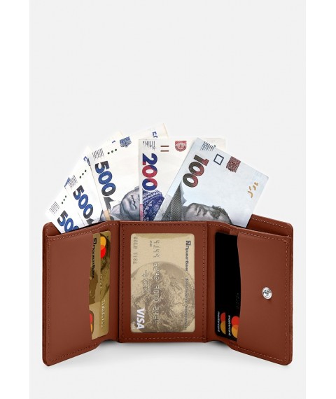 Trinity leather wallet dark brown crust