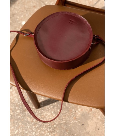 Women's leather bag Amy S burgundy crust