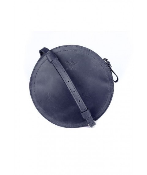 Women's leather bag Amy S blue vintage