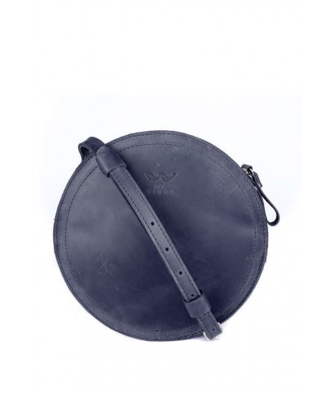 Women's leather bag Amy S blue vintage