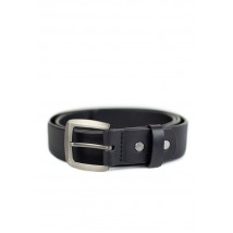 Leather belt 30 mm black