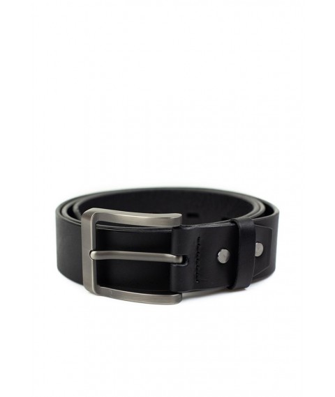 Leather belt 40 mm black