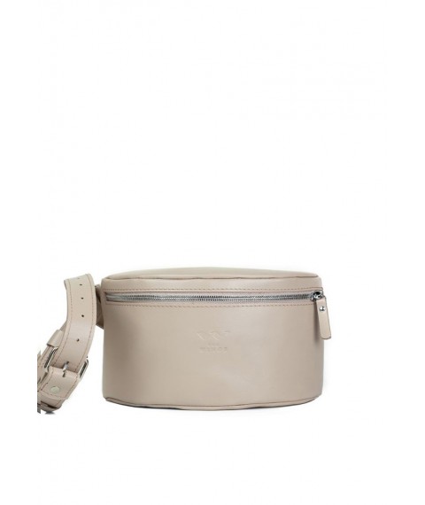 Women's leather belt bag beige