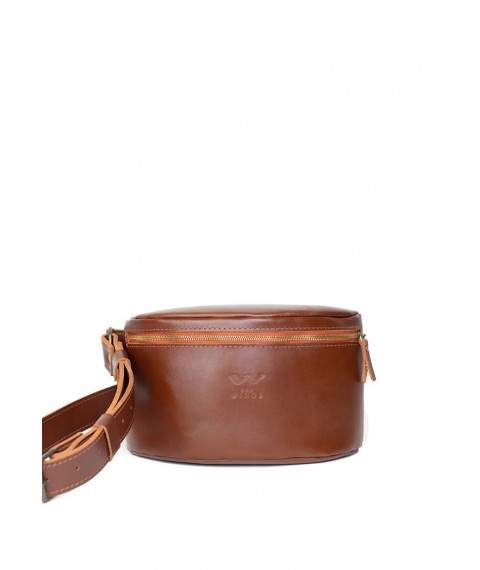 Leather belt bag light brown