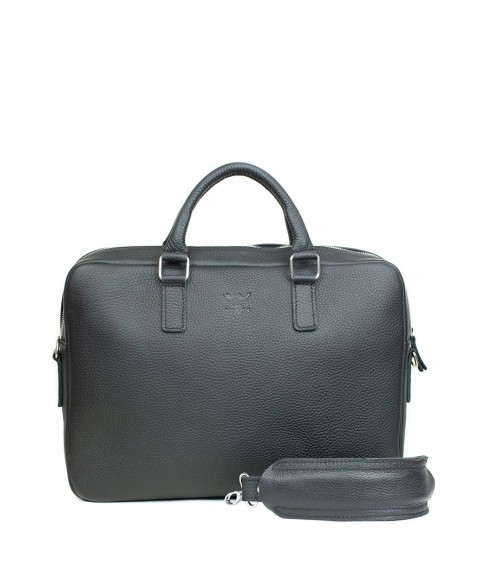 Leather business bag Briefcase 2.0 black flotar