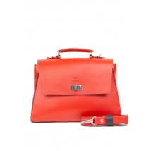 Women's leather bag Classic red