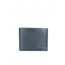 Mini leather wallet with coin holder blue