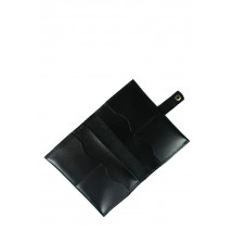 Leather document holder black