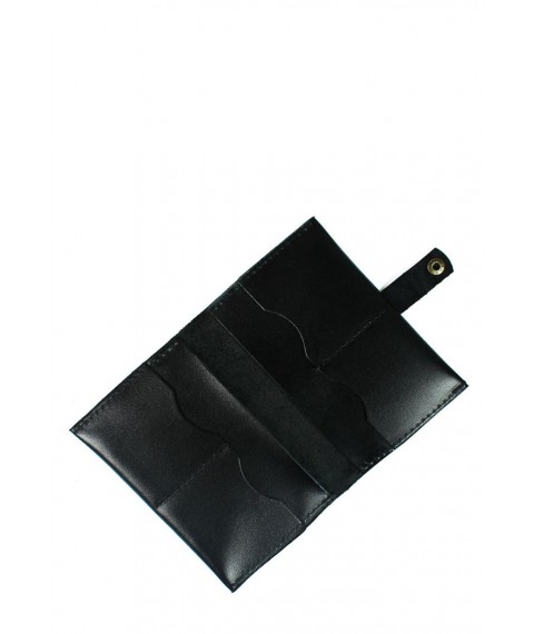 Leather document holder black