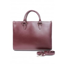 Women's leather bag Fancy A4 burgundy