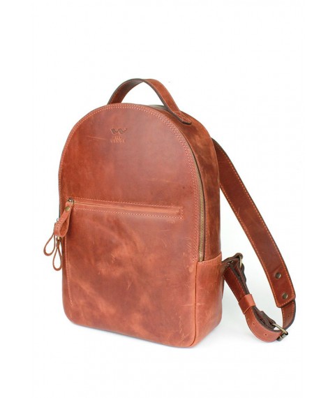Leather backpack Groove M cognac vintage
