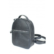 Leather backpack Groove S blue vintage