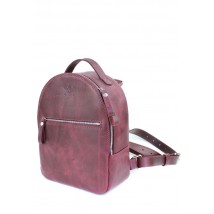 Кожаный рюкзак Groove S бордовый винтажный