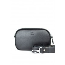 Leather belt/crossbody bag Holly black saffiano