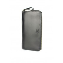 Leather wallet Keeper zip black