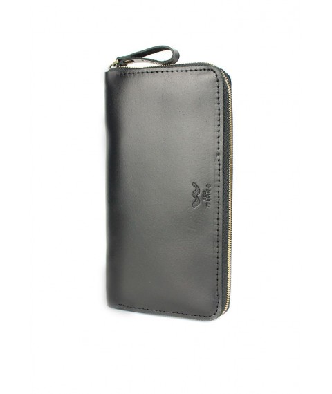 Шкіряне портмоне Keeper zip чорний